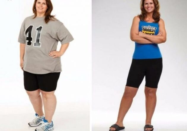 före och efter att ha gått ner i vikt på en proteindiet