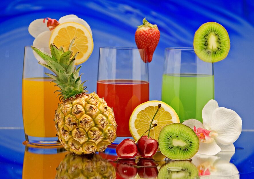 fruktjuicer för en dricksdiet