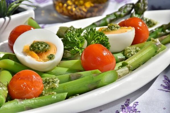 grönsaker och ägg mot gikt